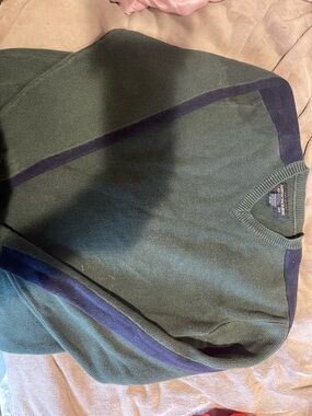 Abercrombie & Fitch Forest Green Sweater with Navy Accent